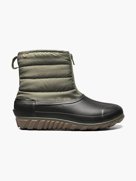 BOGS Boots Deutschland - Classic Casual Winter Zip Winterstiefel Damen Olivgrün DE86143